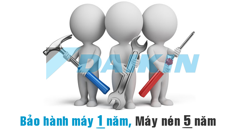 Điều hòa âm trần Daikin bảo hành máy 1 năm, máy nén 5 năm