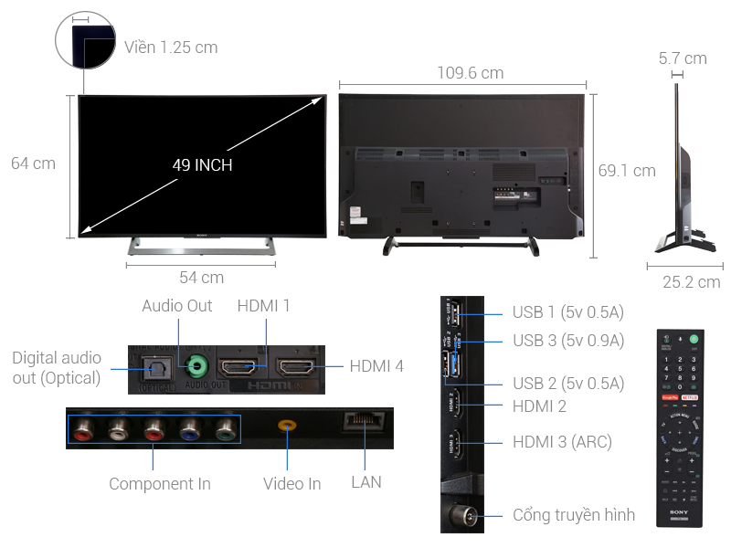 Kích thước các dòng tivi hiện nay - Ảnh 16