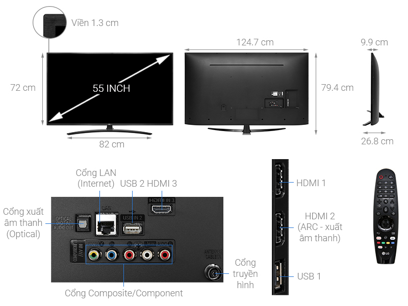 Kích thước các dòng tivi hiện nay - Ảnh 22