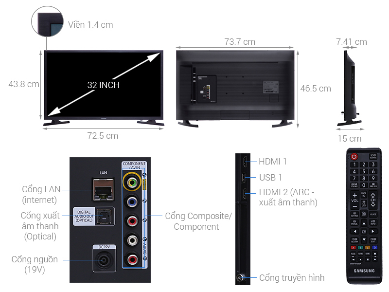 Kích thước các dòng tivi hiện nay - Ảnh 6